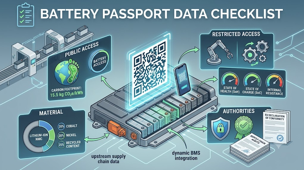 Datavereisten voor het batterijpaspoort: Een complete checklist voor fabrikanten